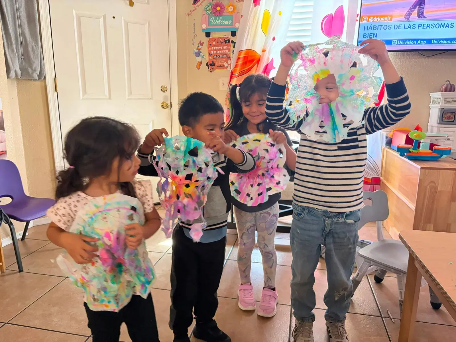 Crafts time at Angelita's Little Angels preschool in Tucson, AZ